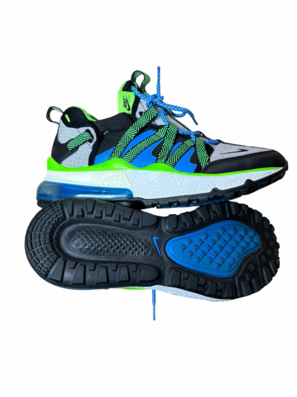 Nike Air Max 270 Bowfin Sprite Blue Green Trail Sneakers Men’s Size 9 US - Picture 5 of 11
